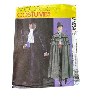 McCalls M4550 Size XL-XXXL Phantom the Opera Cape Jack Ripper Jabot Vampire NEW